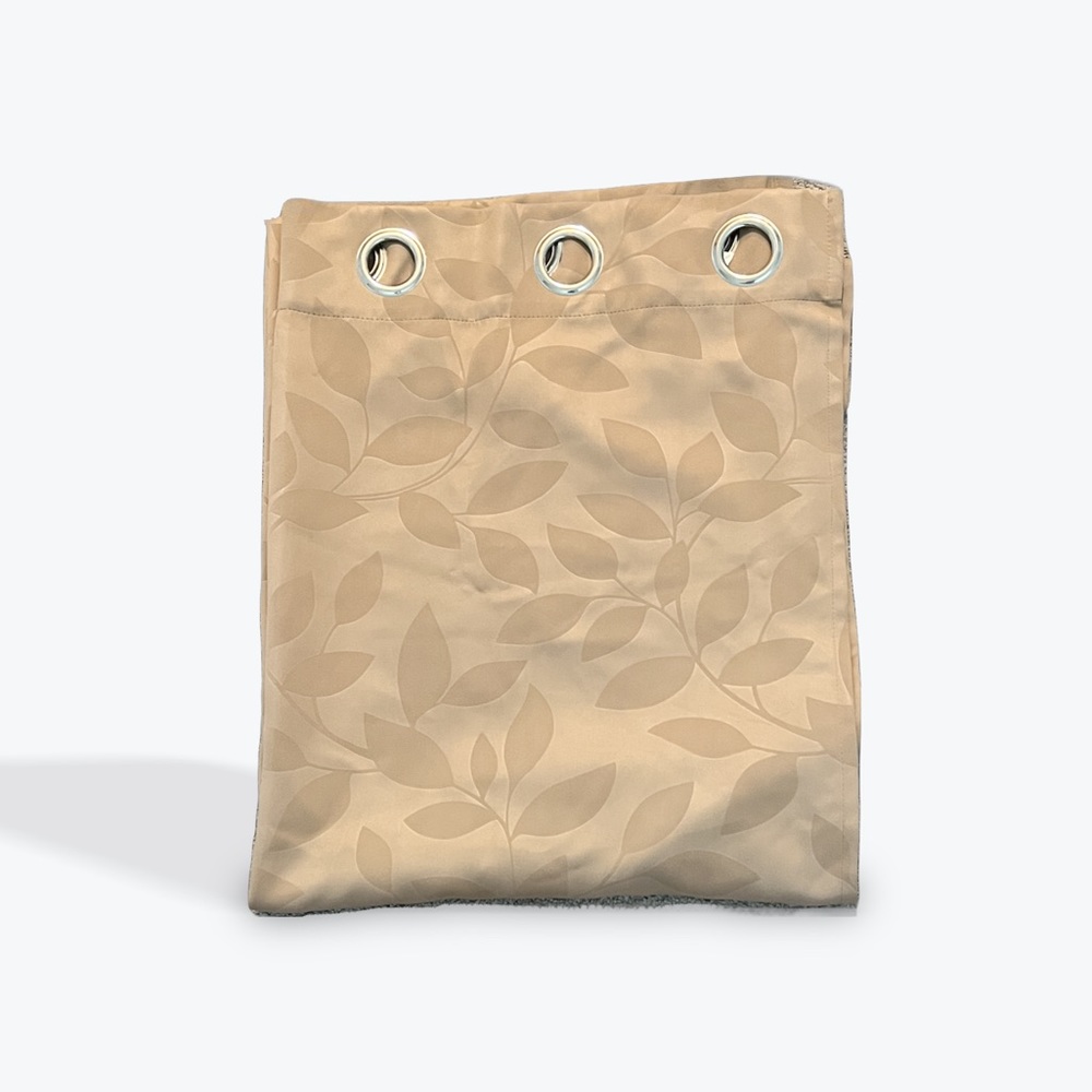 Brown Beige Long Window Curtain